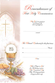 Communion Certificate